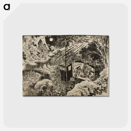 アートポストカード-Hokusai's Pages from the New Illustrated Edition of 'Tales of the Water Margin' - 葛飾 北斎 Postcard.