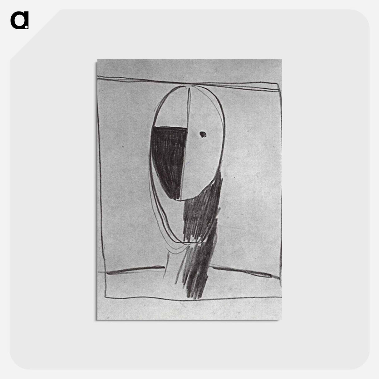 Head - カジミール マレーヴィチ Postcard.