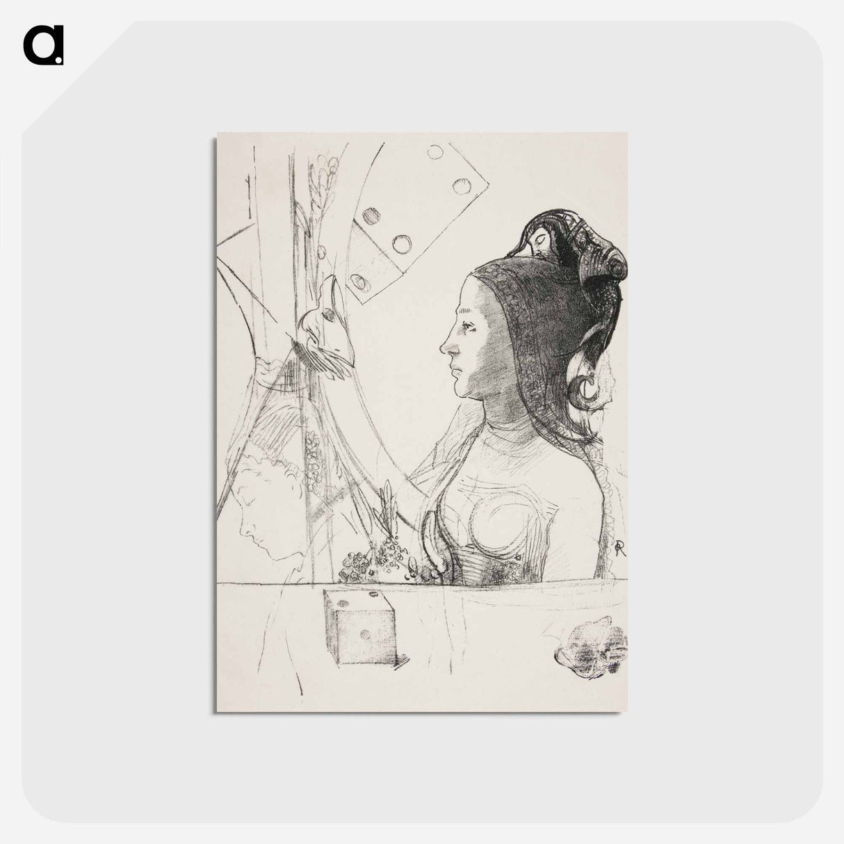 アートポストカード-Untitled - オディロン ルドン Postcard.