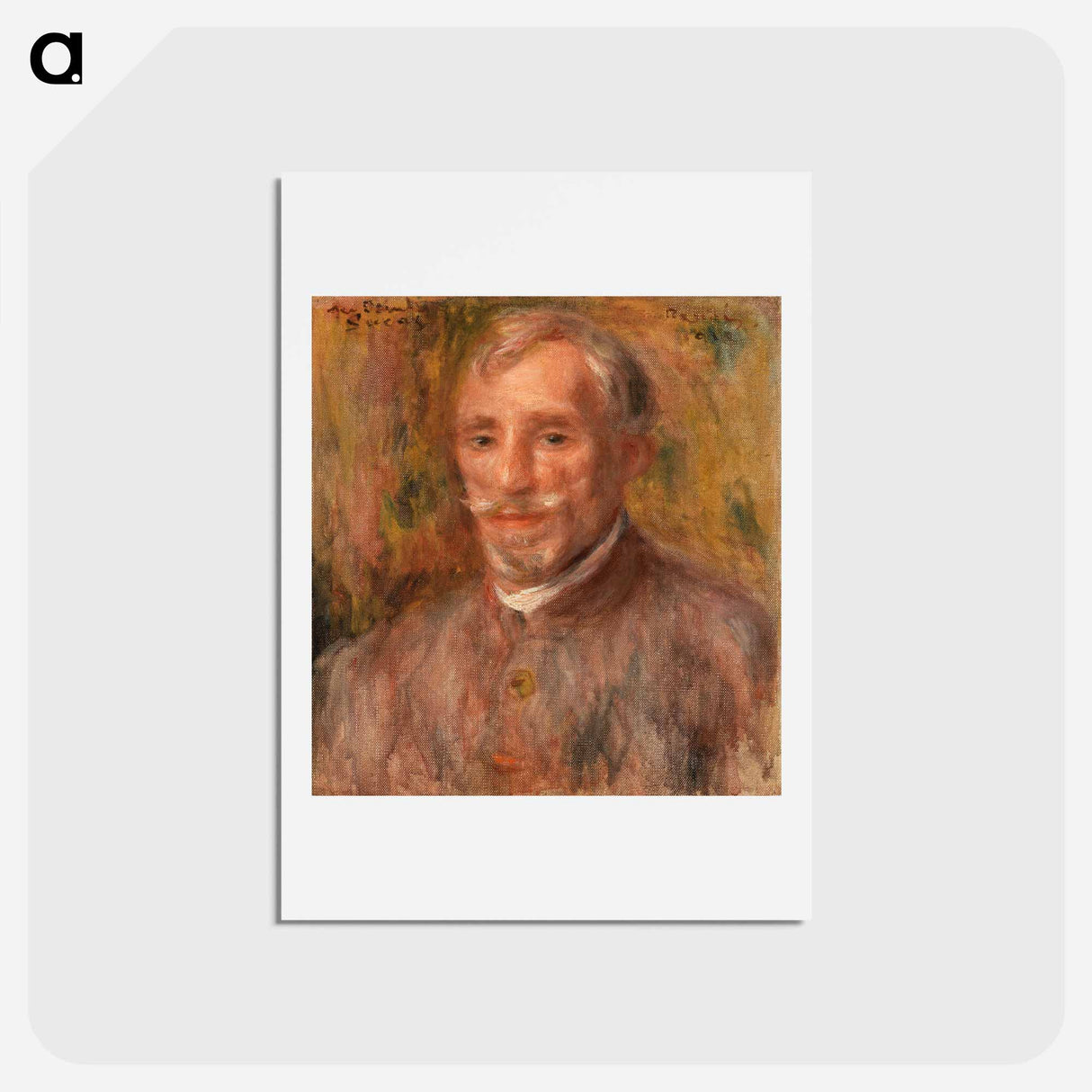 アートポストカード-Portrait of Félix Hippolyte-Lucas - ピエール オーギュスト ルノワール Postcard.