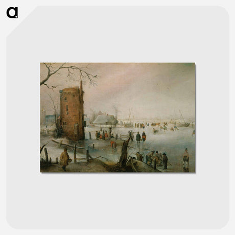 アートポストカード-Skating Near a Town
 - セントルイス美術館 Postcard.