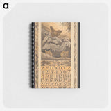 Kalenderblad voor januari 1911 met winterkoning en muizen by Theo van Hoytema - テオ ヴァン ホイテマ Memo.