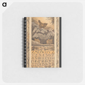 アートメモ帳-Kalenderblad voor januari 1911 met winterkoning en muizen by Theo van Hoytema - テオ ヴァン ホイテマ Memo.