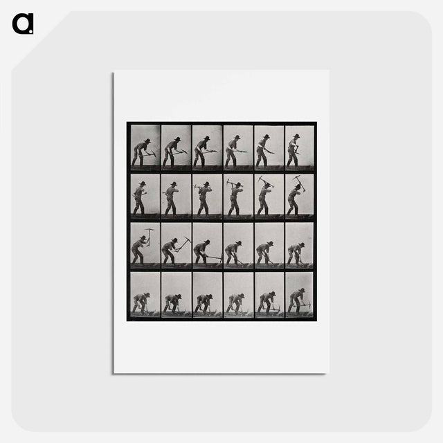 アートポストカード-Man with Pickaxe
 - エドワード マイブリッジ Postcard.