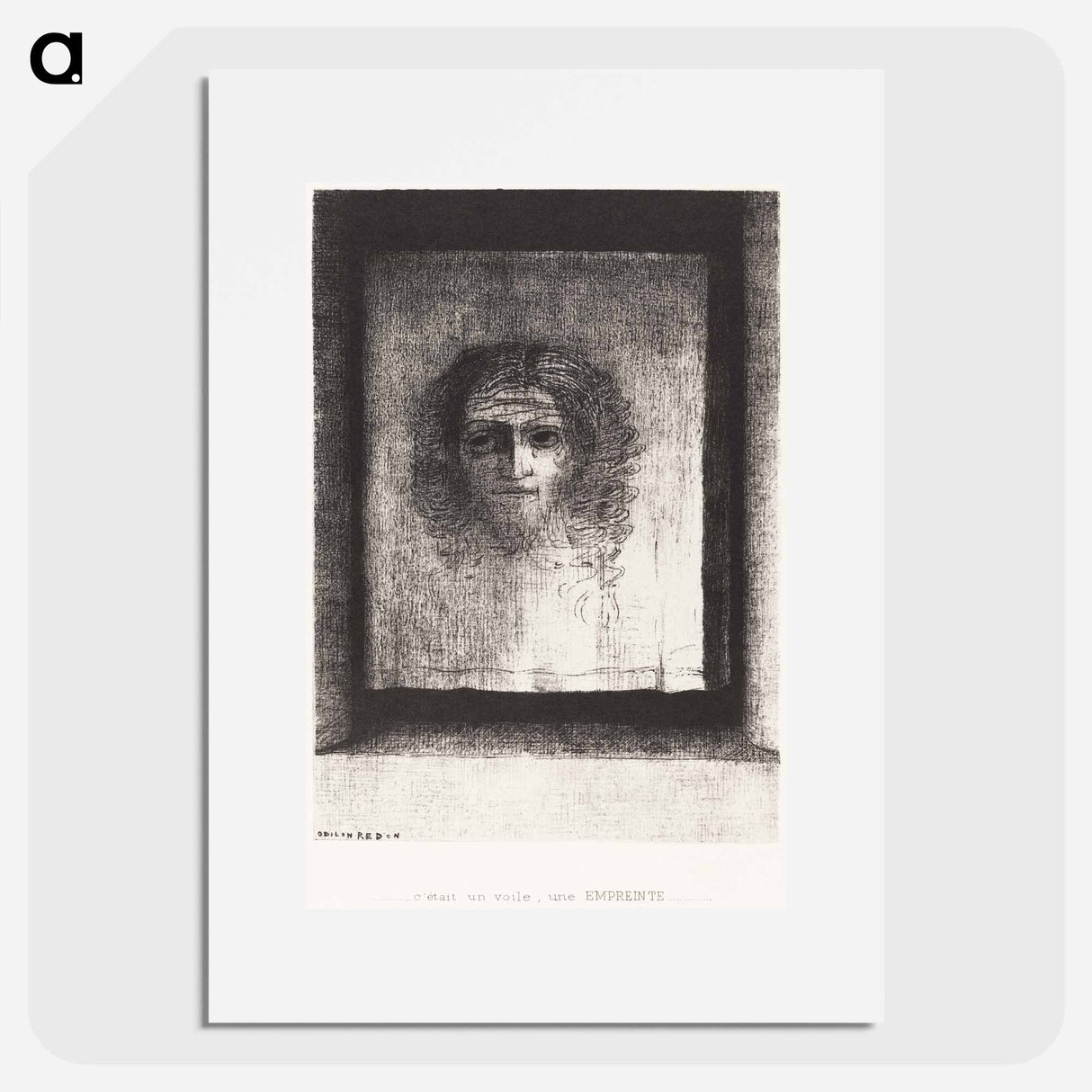 It Was a Veil, an Imprint - オディロン ルドン Poster.