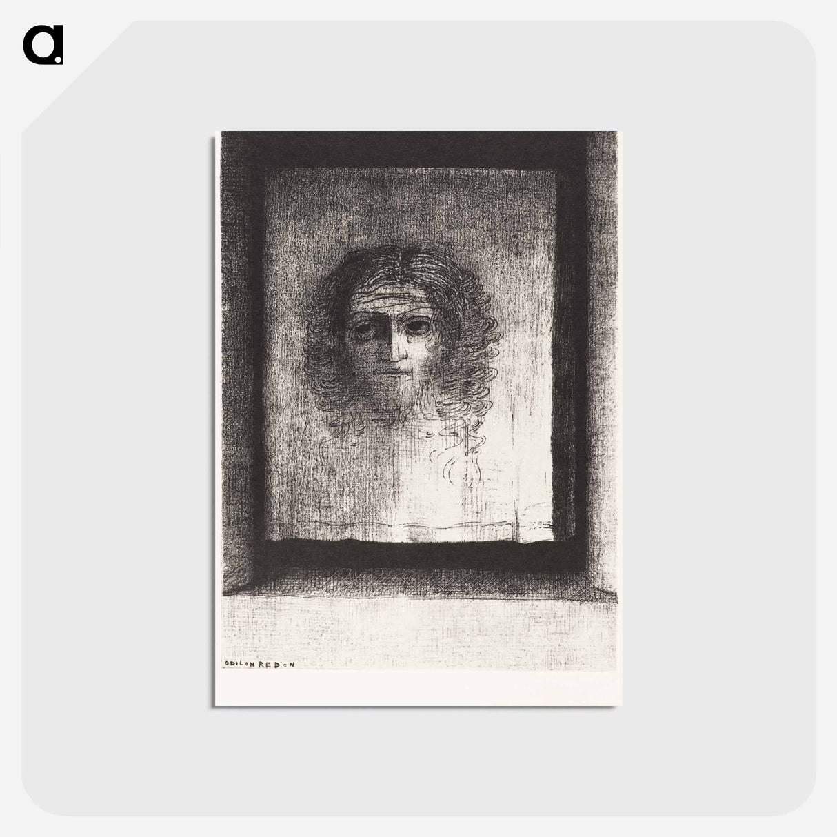 アートポストカード-It Was a Veil, an Imprint - オディロン ルドン Postcard.