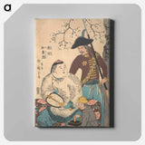 アートパネル-Russians and a Chinese Inscribing a Fan
 - 歌川 広重 Canvas.