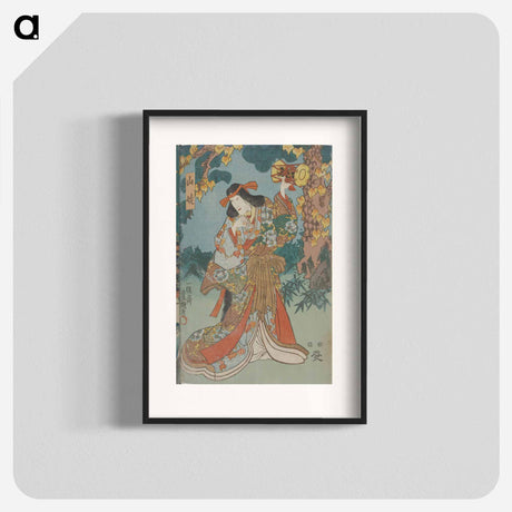 アートポスター-Right Sheet of a Vertical Ōban Diptych
 - 歌川 国貞 Poster.