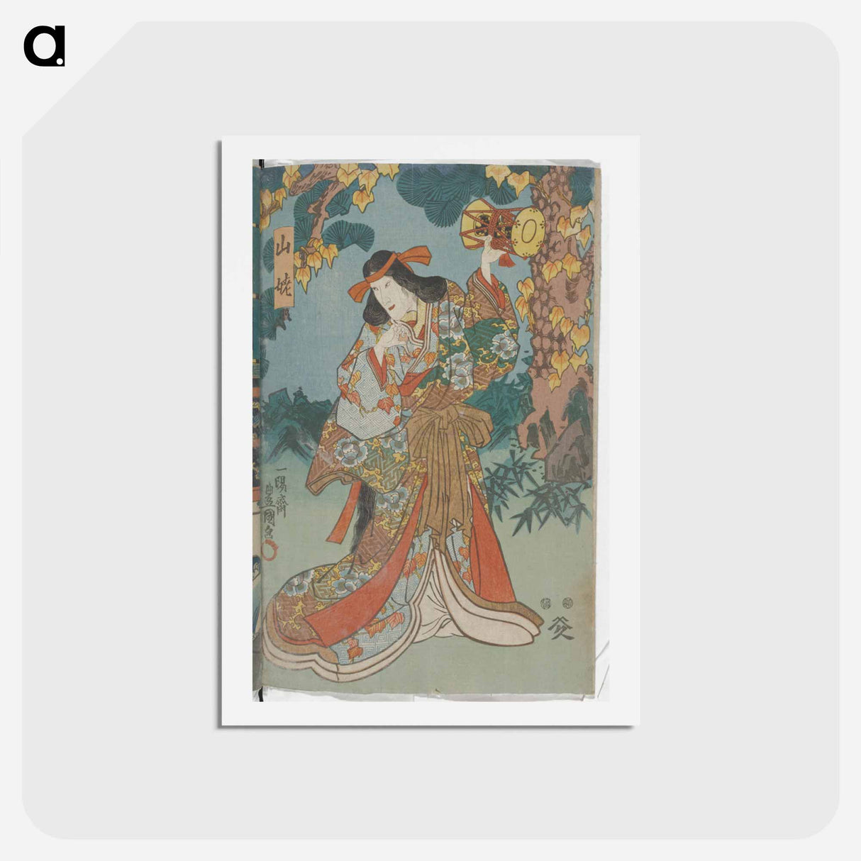 アートポストカード-Right Sheet of a Vertical Ōban Diptych
 - 歌川 国貞 Postcard.