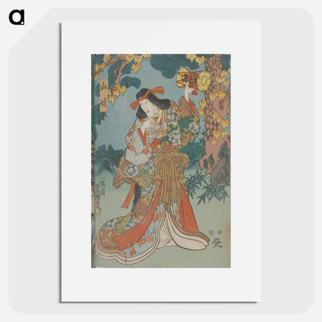 アートポスター-Right Sheet of a Vertical Ōban Diptych
 - 歌川 国貞 Poster.