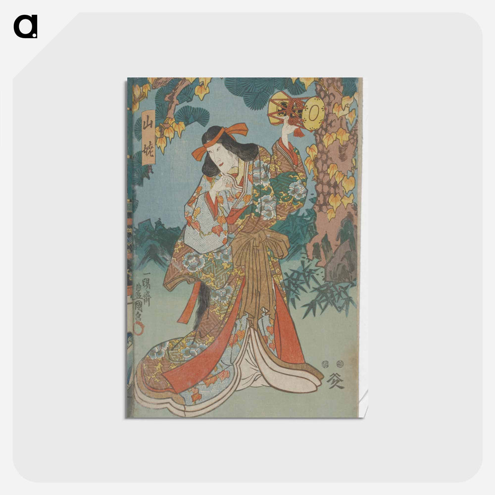 アートポストカード-Right Sheet of a Vertical Ōban Diptych
 - 歌川 国貞 Postcard.