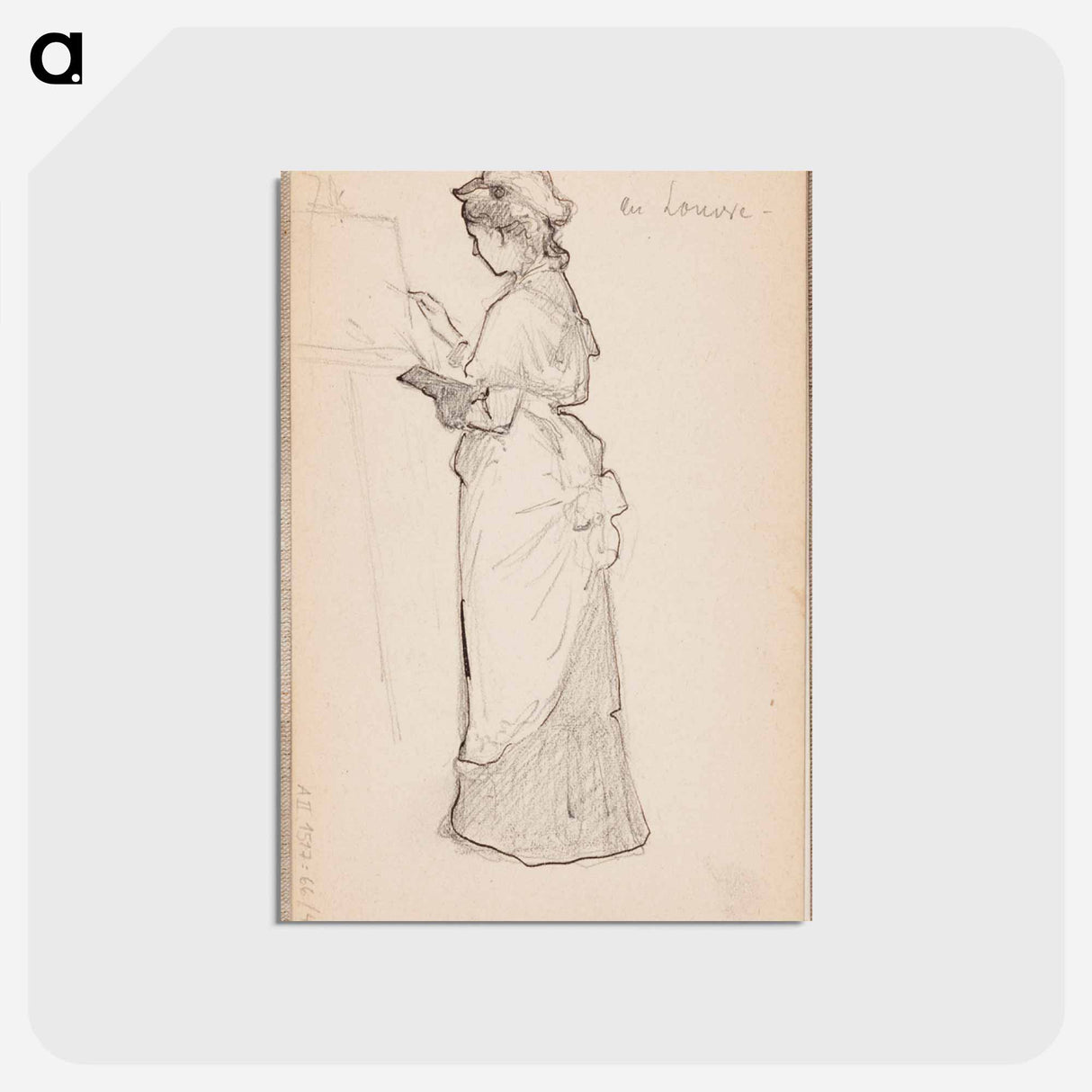 アートポストカード-(unknown) part of a sketchbook - アルバート エーデルフェルト Postcard.