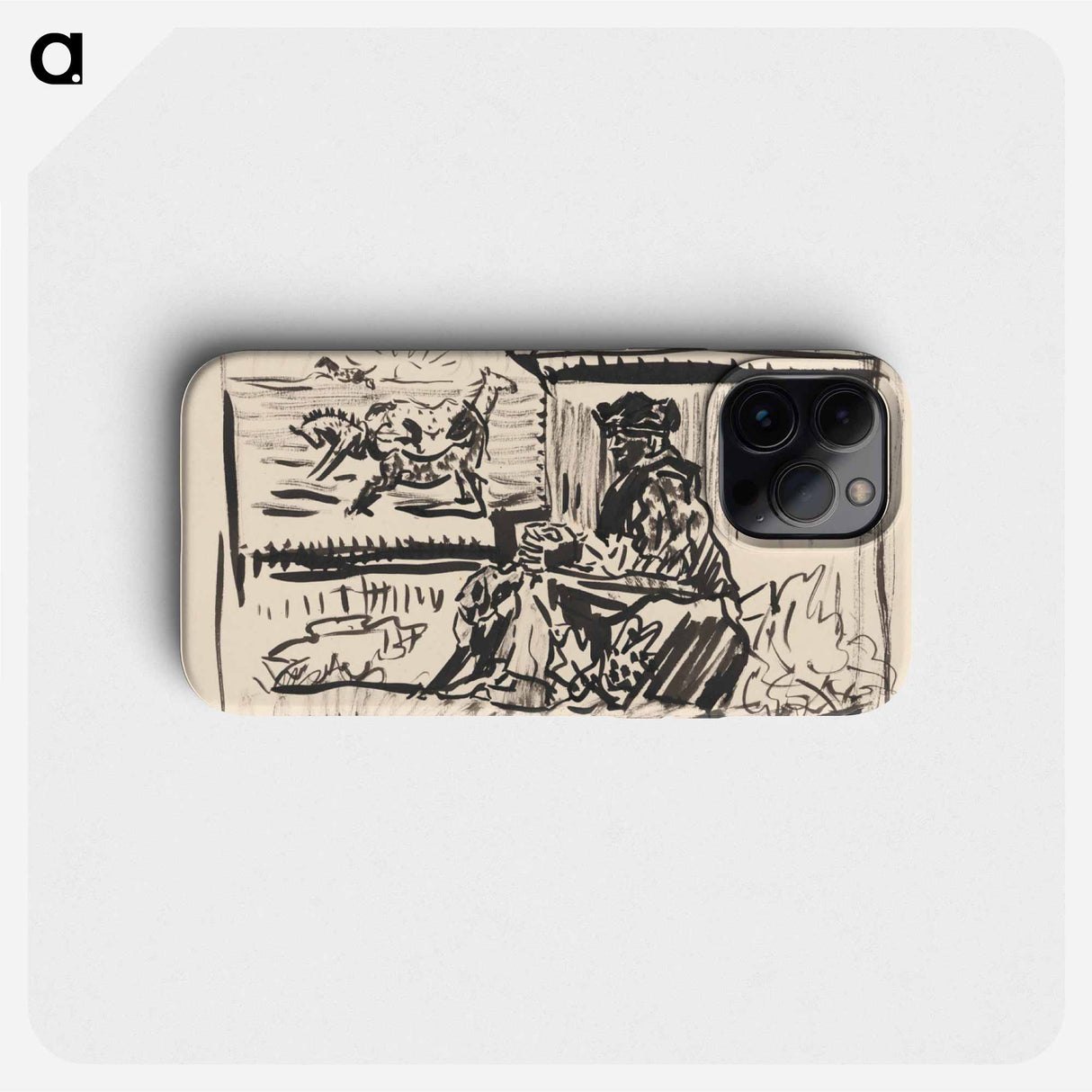 Man with horses - アーノルド ピーター ワイズ クビンチャン Phone Case.