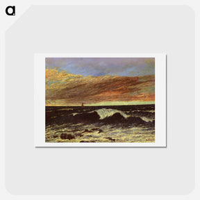 アートポストカード-The Wave - ギュスターヴ クールベ Postcard.