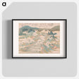 アートポスター-Hokusai's Flowering Cherry Trees Along the Yoshino River - 葛飾 北斎 Poster.