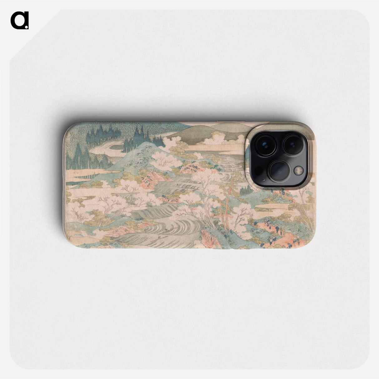 Hokusai's Flowering Cherry Trees Along the Yoshino River - Katsushika Hokusai Phone Case.