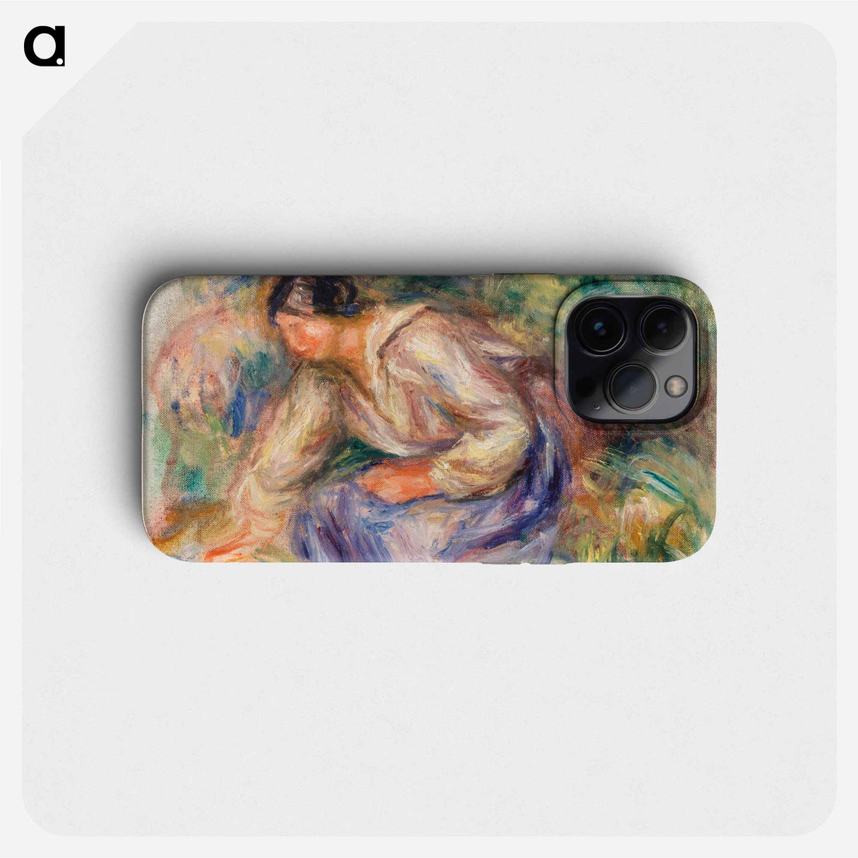 Woman in Blue Skirt - Pierre Auguste Renoir Phone Case.