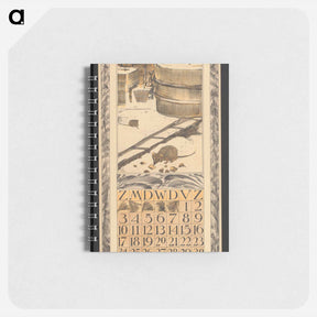 アートメモ帳-Kalenderblad voor december 1911 met muizen in een sneeuwlandschap - テオ ヴァン ホイテマ Memo.