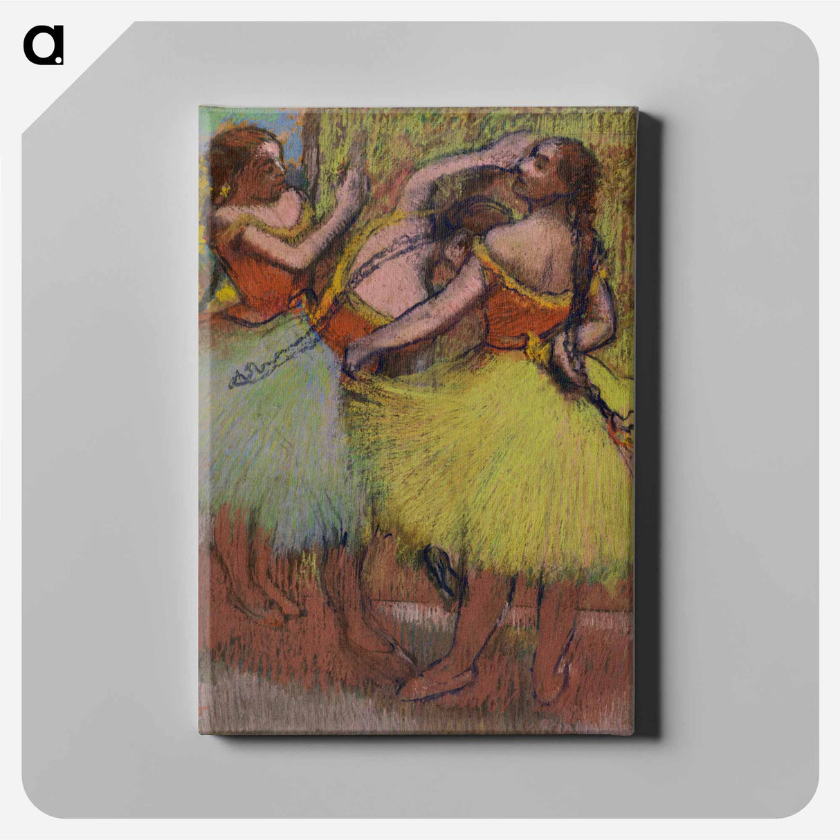 アートパネル-Three Dancers with Hair in Braids
 - バーンズ・コレクション Canvas.