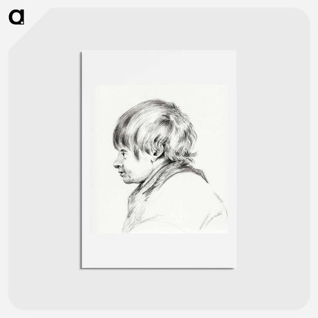 アートポストカード-A boy - ジャン ベルナール Postcard.