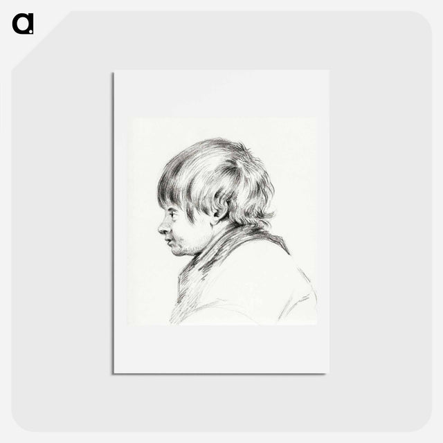 アートポストカード-A boy - ジャン ベルナール Postcard.