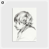 アートポストカード-A boy - ジャン ベルナール Postcard.