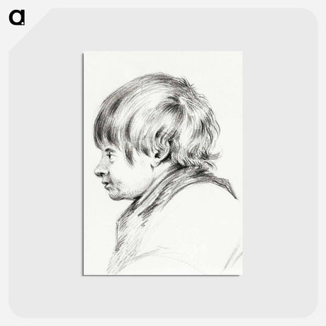 アートポストカード-A boy - ジャン ベルナール Postcard.