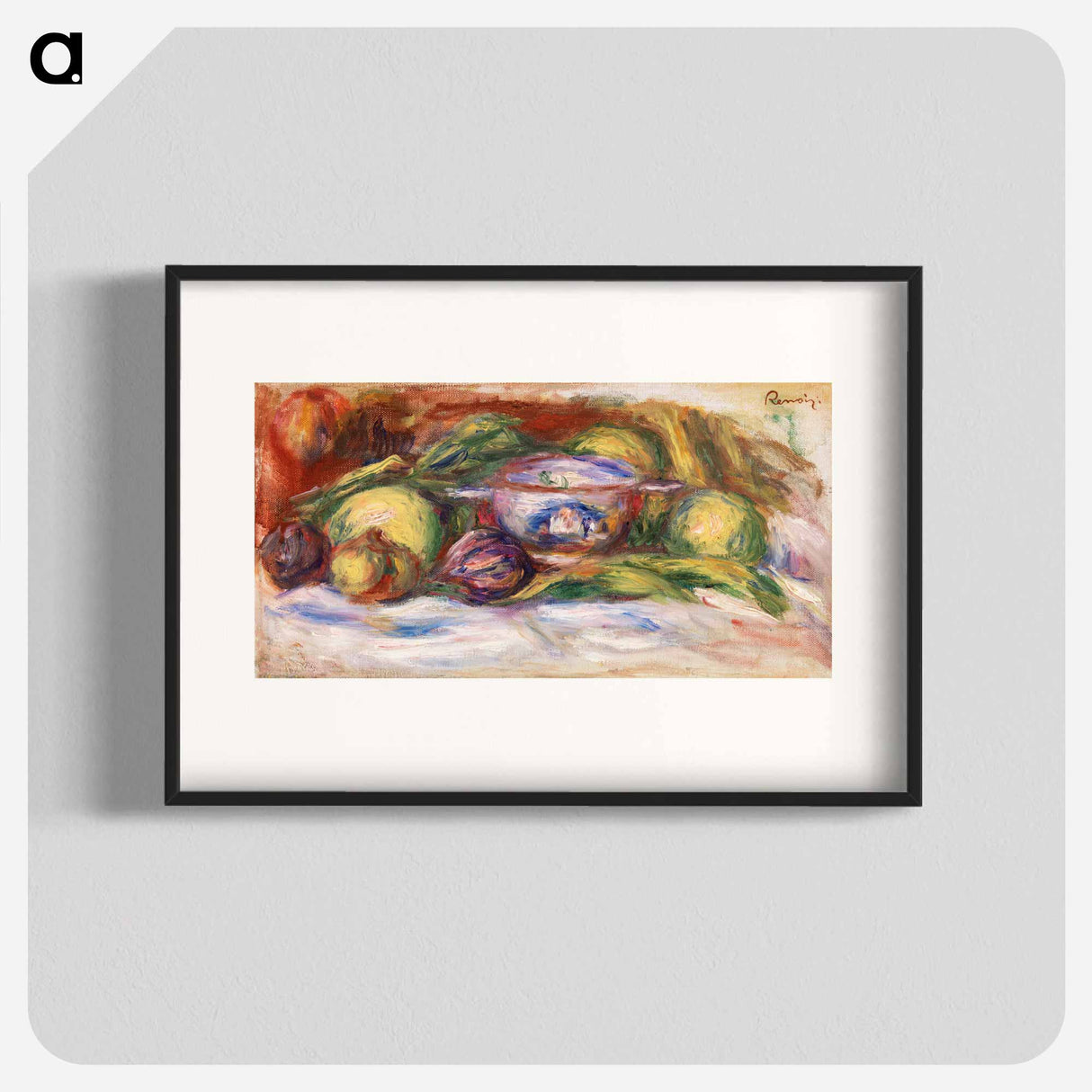 Bowl, Figs, and Apples - Pierre-Auguste Renoir Poster.