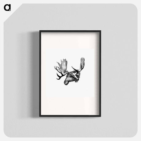アートポスター-Moose From The Sportsman and Naturalist in Canada
 - 大英図書館 Poster.