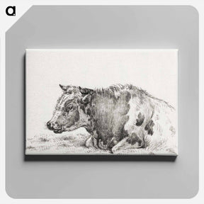 アートパネル-Lying cow - ジャン ベルナール Canvas.