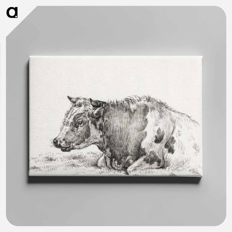 アートパネル-Lying cow - ジャン ベルナール Canvas.