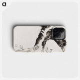 Hokusai's ocean and cliff, Album of Sketches - Katsushika Hokusai Phone Case.