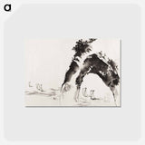 アートポストカード-Hokusai's ocean and cliff, Album of Sketches - 葛飾 北斎 Postcard.