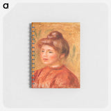 Bust of Woman in Red - ピエール オーギュスト ルノワール Memo.
