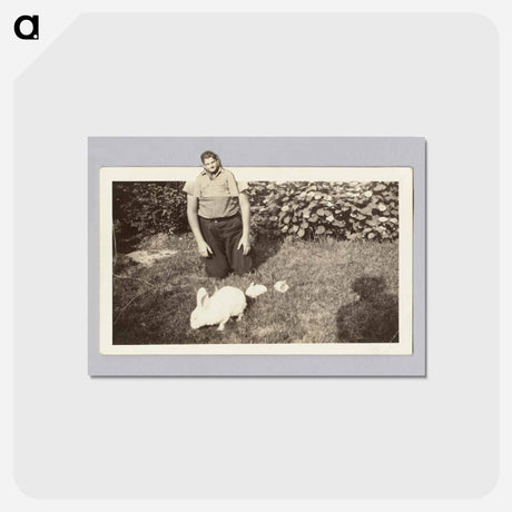 アートポストカード-Man and Rabbits
 - セントルイス美術館 Postcard.