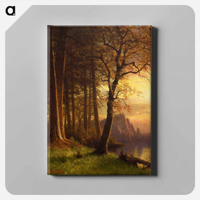 アートパネル-Sunset in California Yosemite - アルバート ビアスタット Canvas.