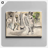 アートパネル-Figures and Cat in Park
 - バーンズ・コレクション Canvas.