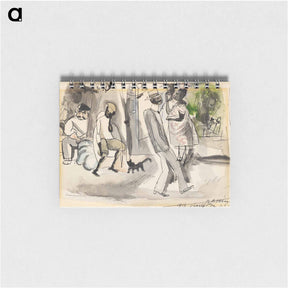 アートメモ帳-Figures and Cat in Park
 - バーンズ・コレクション Memo.
