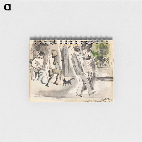 アートメモ帳-Figures and Cat in Park
 - バーンズ・コレクション Memo.