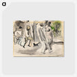 アートポストカード-Figures and Cat in Park
 - バーンズ・コレクション Postcard.