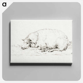 アートパネル-Lying sheep - ジャン ベルナール Canvas.