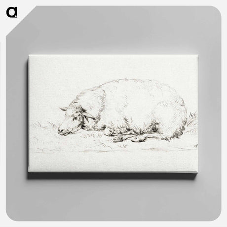 アートパネル-Lying sheep - ジャン ベルナール Canvas.
