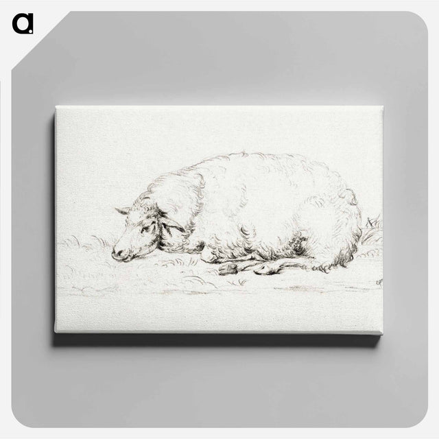 アートパネル-Lying sheep - ジャン ベルナール Canvas.