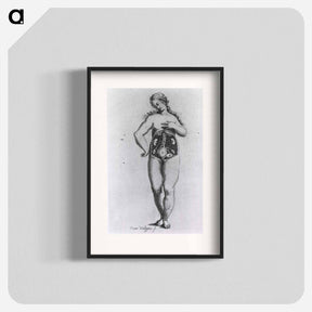 アートポスター-Nude Female Figure with Anatomical View of Urogenital System
 - 国立医学図書館 Poster.