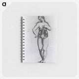 アートメモ帳-Nude Female Figure with Anatomical View of Urogenital System
 - 国立医学図書館 Memo.