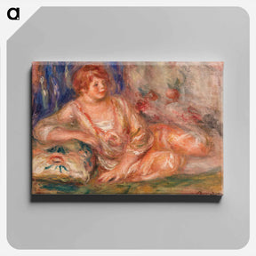 アートパネル-Andrée in Pink, Reclining - ピエール オーギュスト ルノワール Canvas.