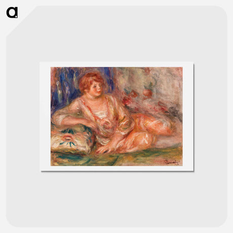 アートポストカード-Andrée in Pink, Reclining - ピエール オーギュスト ルノワール Postcard.