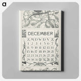 Kalenderblad december met winterkoninkje - テオ ヴァン ホイテマ Canvas.