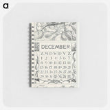 Kalenderblad december met winterkoninkje - テオ ヴァン ホイテマ Memo.