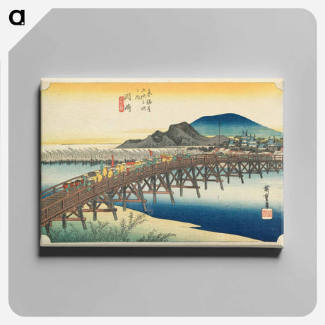 アートパネル-Okazaki--Yahagi Bridge
 - 歌川 広重 Canvas.